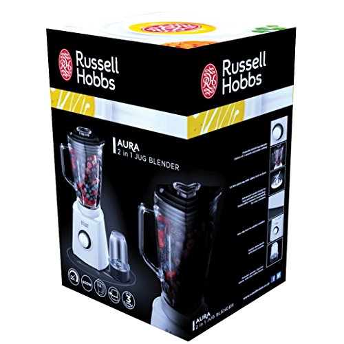 Russell Hobbs 18995-56 Aura Glas-Standmixer mit 0,8 PS Power-Motor 750 W, bis zu 26.000 U/min, Impuls-/Ice-Crush-Funktion - 2