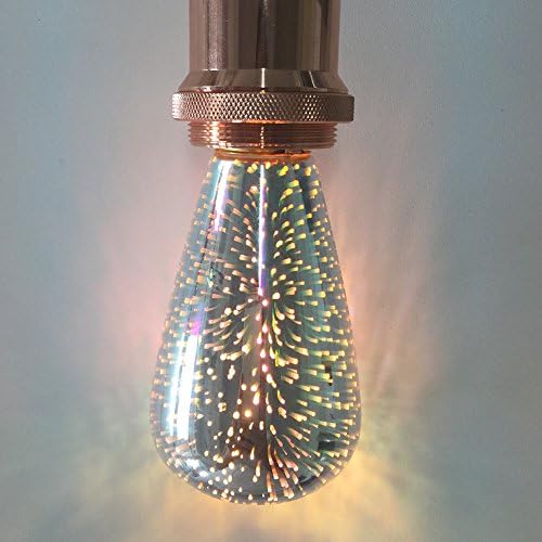Firework Bulb,XinRong New Globe LED Decorative Sparkle 3D Firework Lightbulb E27 220V 1.5W Indoor Restaurant Bar Decor Light Lamp 2000-2200K(ST64)