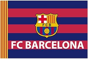 JYC CREATIVE Bandera Gorro Bufanda Oficiales de Equipos de Fútbol, Equipación Oficial Fútbol, Regalo de Equipo de Equipación (FR/ES, Letras, Talla única, Bandera, Barcelona)