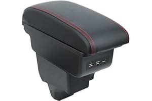 OYHCM Auto Bracciolo Compatible with Peugeot 208 2019-2021 Bracciolo Console Centrale Braccioli Poggiabraccio Braccio Vano Portaoggetti Doppio Spazio di Archiviazione Nero