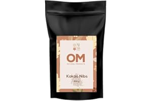 ‎OM NATURAL PRODUCTS OM® - Kakao Nibs 500g | Natürliche Essenz von Schokolade | Reich an Ballaststoffen | Vegan, Naturprodukt, 100% natürlich aus dem peruanischen Amazonasgebiet