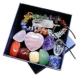 Healing Crystals Set Gemstones Gifts Beginners Chakra Stones Spiritual For Women Raw Gem Protection Real Box Necklaces Bracelet Amethyst Rose Quartz Pendant Carnelian Citrine Teenage Birthday Pack