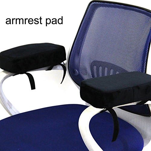 Arm Chair Pads - Thick Memory Foam Wheelchair Armrest Pad with Adjustable Straps, Anti-Slip Cushion - Universal Elbow Pillow for Eelbow Pain Relief - Best for Office Desk Chairs (Set of 2)