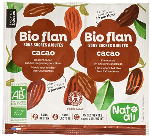 Nat-Ali Bio-Flan Cacao 11 g - Lot de 10