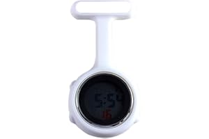 WONOLO Pin On Multi-Function Digital Silicone Fob Nurse Watch Night Lights Stopwatch for Women Men
