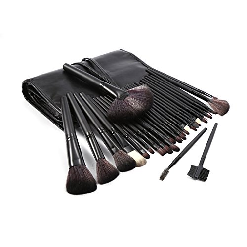 24teiliges Profi Makeup Pinselset mit Schwarzer Tasche UK von Kurtzy TM - 6