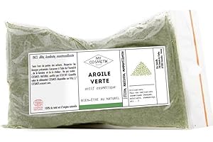 MY COSMETIK MyCosmetik - Argile verte - Certifiée Ecocert COSMOS NATURAL - 100% d'origine naturelle - Qualité cosmétique - Purifiante et équilibrante | Fabriqué en France - 50 g