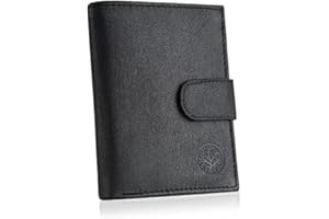 Betlewski® Skórzany portfel męski OPTIMAL | z prawdziwej skóry koziej | zabeczpieczenie RFID | prezent dla niego | kolor : czarny