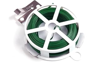 Bmeigo Garden Wire Ties 50m Free-cut, Twist Ties with Thread Cutter 164ft for Garden Flowers, Climbing Plants, Vines, Lianas, Shrubs Organization Cable Tie for Gardening Home Office, Green