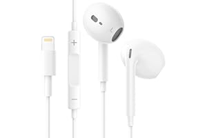 WETSKY Auriculares para iPhone [Certificado MFI] Auriculares In Ear con Cable, Auriculares con Micrófono y Control de Volumen, Auriculares Cancelacion Ruido Compatible con iPhone 14 Pro Max Plus/13/12/SE/11