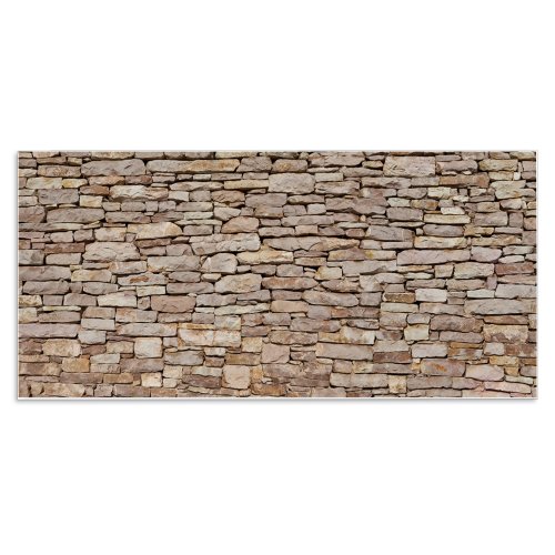 Besondere Design Magnettafel Weiß Querformat von banjado mit Motiv Alte Mauer