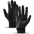 SUJAHHUJIQ Winter Thin Thermal Gloves, Lightweight Anti-Slip Touch Screen Gloves, Running Hiking Climbing Cycling Gloves for Men Women Ladies, Liner Gloves for Driving Riding Skiing Work