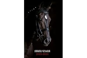 Diario 2023 2024 per scuola cavalli: libro di testo e compiti per alunni, studenti, scuole elementari, medie e superiori - agenda giornaliera a pagina singola