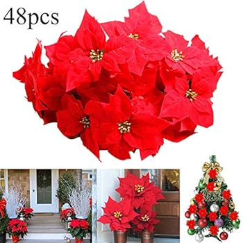 Centrotavola Stella Di Natale.Casa E Cucina Decorazioni Per Interni Huaesin Fiori Artificiali Di Natale Fiore Artificiale Stella Di Natale Rossa Poinsettia Ornamenti Centrotavola Fiori Finti Per Interno Esterno Decorazioni Per Natale Ufficio Casa Negozio 2pcs