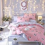 ❤【Paquete incluido】：Animal Juego de Fundas de Edredón Incluye 1 funda de edredón y 2 fundas de almohada y 1 Sábana encimera.【de cama ropa 90x190 90 infantil 180x200 150x200 135x190 niña bebe niño algodon para cuna 220x240 blanco sabanas y 3 dragon rosa seda invierno funda verde colchas azul twin】