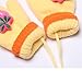 Moolecole Cute Cartoon Gloves Baby Boys Girls Toddler Children Kids Magic Mitten Gloves with Ropes Yellow