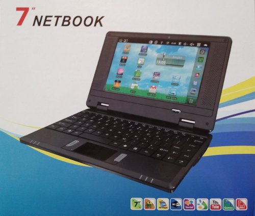New 2012 model Mini Laptop Notebook 7  inch Android 4 0  Latest Ice Cream Sandwich OS  DOUBLED RAM Hard Drive 4GB New Processor VIA8850 Clock Speed 1 