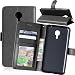 Produktbild Nancen Meizu MX5 / M575M (5.5 Zoll) Lederhülle Neu Style Acht Farbe Weich PU Flip Case Ledertasche / Schutz Etui, Einfach Vintage Kollektion Karten Slot Foto Wallet Hülle Handy Tasche Zubehör