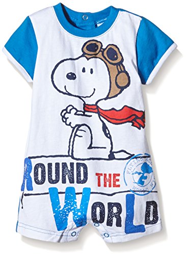 Peanuts Baby Boys 0-24m Snoopy Romper, Blue (Roy), 3-6 Months (Manufacturer Size:6 Months)