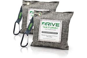 DRIVE AUTO PRODUCTS DRIVE Moso Bamboo Charcoal Air Purifying Bags (220g/bag), Absorbs Odors, Allergens, & Pollutants, Dehumidifies to Prevent Mold & Mildew