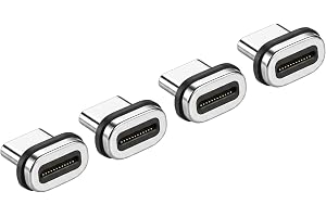 USB‑C magnetisk adapter ersättning 4‑pack 240W Type‑C 24‑stift med 80Gbps