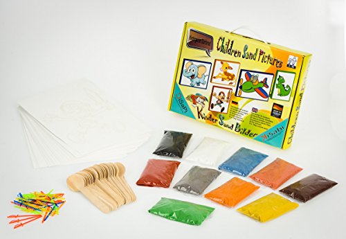 Preisvergleich Produktbild Kinder Sandbilder, Kindergartenset inkl. 10 Dosierfläschen
