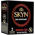 SKYN Intense Feel wave texture with Intensely raised Dots premium condom Pack of 3 count