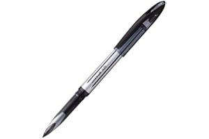 uni-ball UB-188-L Air Rollerball Pens. Premium 0.7mm Medium Nib for Super Smooth Handwriting. Writes Like a Fountain Pen. Fade and Water Resistant Liquid Uni Super Ink. Box of 12 Black Ballpoint Pens