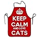 Produktbild Fashion Chef Apron,Men & Women Bib Apron for Cooking, Baking, Crafting, Gardening, BBQ-Keep Calm and Love Cats