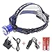 Price comparison product image Genwiss 3000 Lumens HeadLight CREE XML XM-T6 LED 3 Mode Waterproof Zoom Focus Front Light LED HeadLamp T6 LED include 4200mAh Battery and charger Camping Biking Hunting Fishing Riding (Blue)