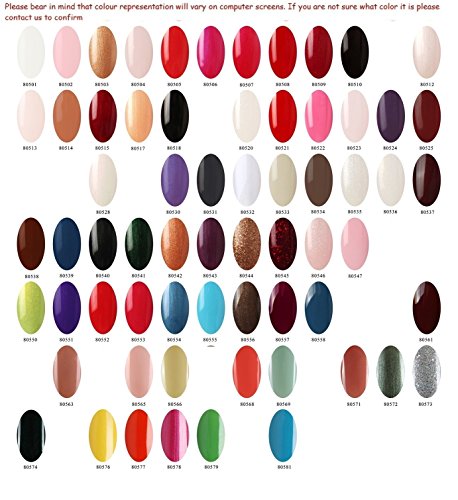 Choose any 5 colors Bluesky Soak off uv nail gel polish 10ml. WE CANNOT process your order until we receive your colour choice.