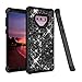 Produktbild DasKAn Glitzer 3 in 1 Hybrid Hülle für Samsung Galaxy Note 9,Glänzend Hartplastik Stoßstange 360 Grad Ganzkörper Handyhülle Stoßfest Kratzfest Weich Silikon Gummi Vorne Hinten Schutzhülle,Schwarz