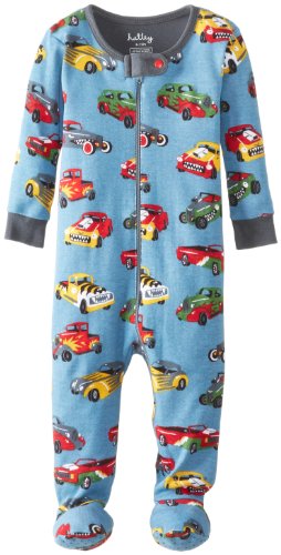 Hatley Baby Boys Infant Footed Coverall Hot Rods Pyjama Set, Blue, 3-6 Months