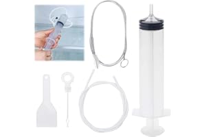 JUGUTA Mynoozi Kit Di Pulizia Del Foro Di Scarico Del Frigorifero, Set Di 5 Pezzi Per La Pulizia Del Frigorifero, Set Di Draga E Pulizia Riutilizzabili, Spazzola Per La Pulizia Del Tubo Di Scarico Del