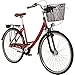 Produktbild Galano 28 Zoll Prelude Citybike Stadt Fahrrad Licht 3 Gang Nexus, Farbe:Rot