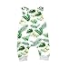 Produktbild Babykleidung URSING Baby Ärmellos Blumen Drucken Spielanzug Wald Overall Sommer kleidung Babyspielanzug Outfits Nachtwäsche Baumwoll Bodysuit Unisex für Jungen Mädchen (80, Grün)
