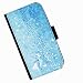 Produktbild Hairyworm - Glass crystals on pale blue background Xiaomi Mi Mix leather side flip wallet phone case, cover with card slots, money slot and magnetic clasp to close. X omi Mi Mix photo phone case