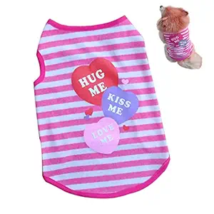 Nema Fashion Kitten Stripe Vest T Shirt - Pink - Xs - Cat/Kitten