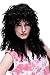Party/Fancy Dress/Halloween WIG men women unisex HARDROCK HEAVY NWOBHM Hair Metal 80ies MULLET long black curly BW563-P103 COSPLAY