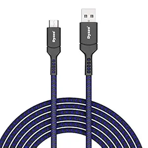 Dyazo 5 Ft 2.4 Amp Micro USB Nylon Braided Extra Tough Unbreakable Cable/Charging Wire with Fast Charging 1.5 M Long Compatible with All Android Devices