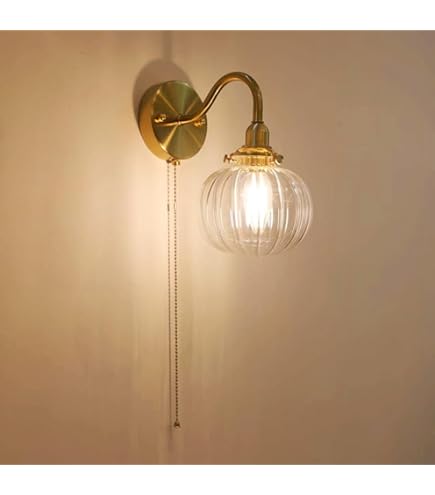 Applique Murale LED En Laiton Et Céramique Pour Chambre à Coucher Avec Interrupteur A Tirette 12w Angle Reglable 89752116