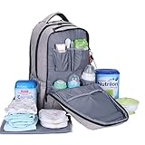 Lekebaby Unisex Baby Wickelrucksäcke mit Wickelauflage und Kinderwagen Haken - 4