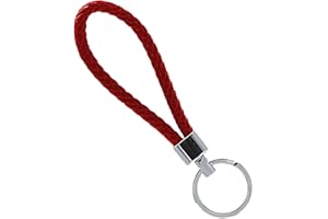 saizone Breloczek do kluczy samochodowych, skórzany, breloczek do kluczy samochodowych, breloczek do kluczy z kółkiem ze stali nierdzewnej, dla mężczyzn i kobiet