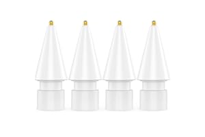 NIUTRENDZ Pack de 4 Pointes de Rechange pour Apple Pencil 2nd et 1st Génération Amélioration Métal Fine Tip Haute Sensibilité Embout Nibs de Rechange Stylus (Blanc)
