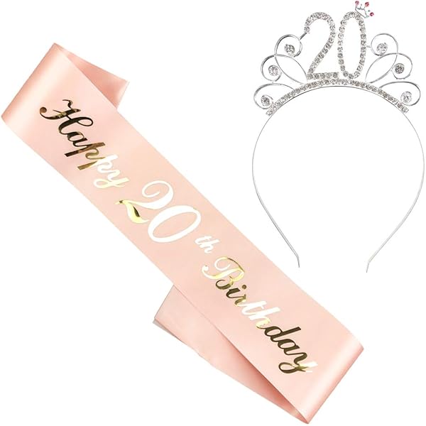 Écharpe Et Couronne D'anniversaire Brillantes Pour Femmes Et Filles - âges De 1 à 100 Ans (ex: 4 Ans)