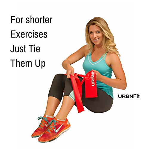 Long Fitness Bands (5 Ft) w/Door Anchor – URBNFit – 3 Pack of Resistance Bands for Stretching, Workouts, Rehabilitation. Professional Grade Flat Stretch Bands Are Essential For Every Home Gym - 2