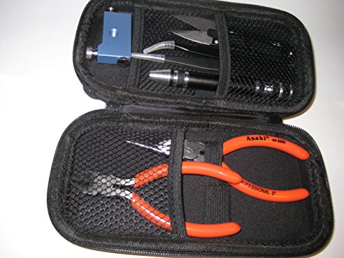Walant 6 IN 1 Spule DIY Wicklung Jig Kit Werkzeug Set: Spitzzange & Schere & 3 IN 1 DIY Spule Jig & Keramik Pinzette & Krummsäbel Pinzette Aus Rostfreiem Stahl & 8-in-One-Multi-Tool Pen & Widerstand Spannungsprüfer & Seitenschneider & Flannelette Beutel & Kunststoff Box & Tragbare Zipper Etui, Machen 1.5mm 2.0mm 2.5mm 3.0mm 3.5mm 4.0mm Spule - 3