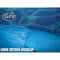 LINER GRE OVERLAP AZUL 610x375x120-132 OVALADO (SIN PERFIL COLGANTE) ESPESOR 40/100
