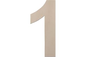 KLEENES TRAUMHANDEL Zahlen aus Holz - Stil und Größe wählbar - bis 80 cm Höhe wählbar (45 cm, 1)