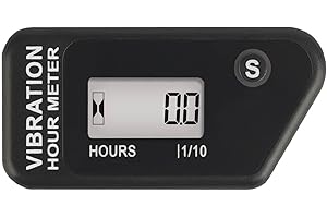 Contaore wireless autoalimentato digitale Runleader, vibrazione attivata, timer lavoro ripristinabile, spegnimento blocco utente, utilizzo per generatore tosaerba ATV marino e attrezzatura (nero)